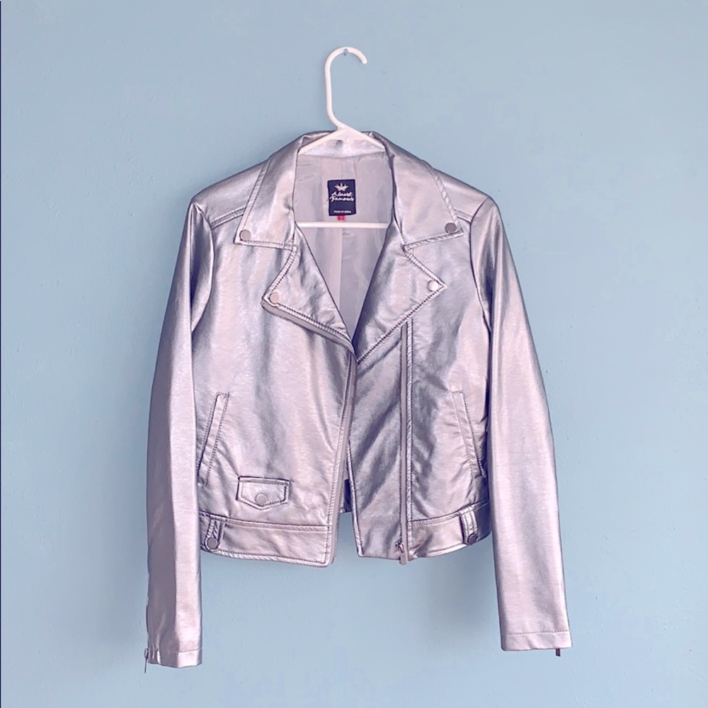 Almost Famous Pleather Silver Jacket